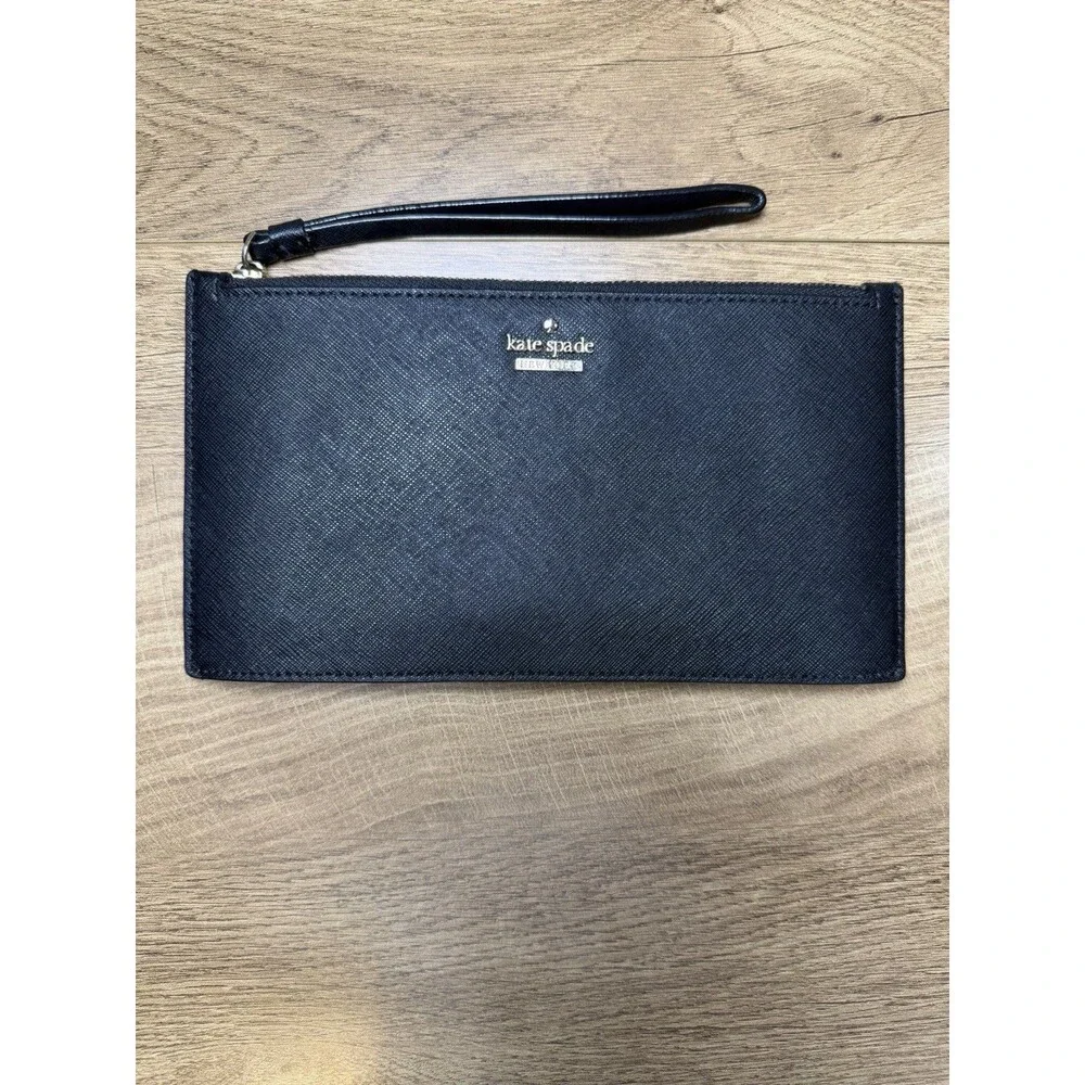 Kate Spade New York Black Leather Wristlet